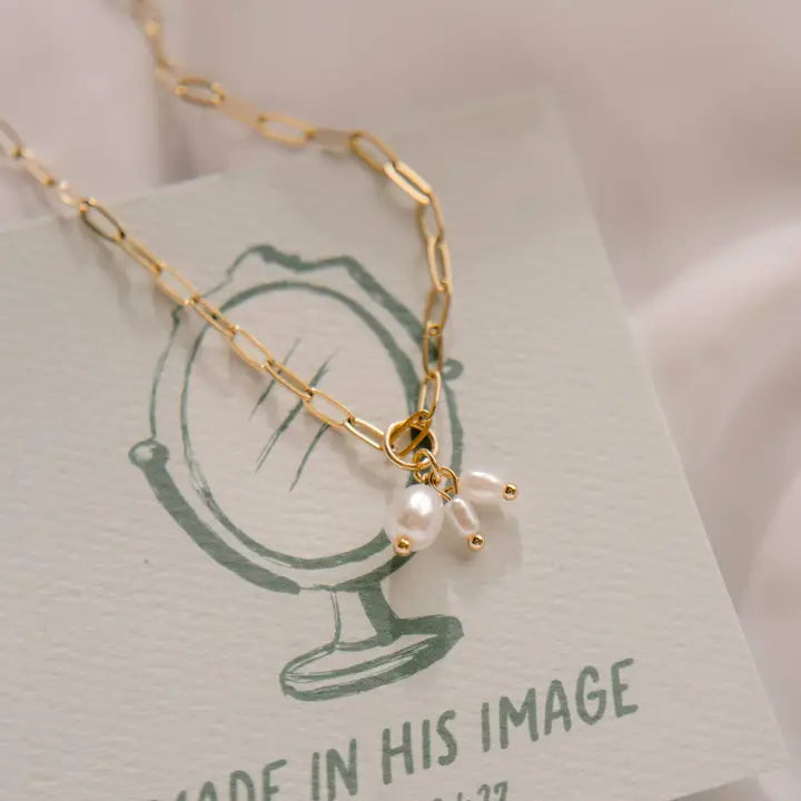 Made in His Image Charm Necklace I Christian Jewelry