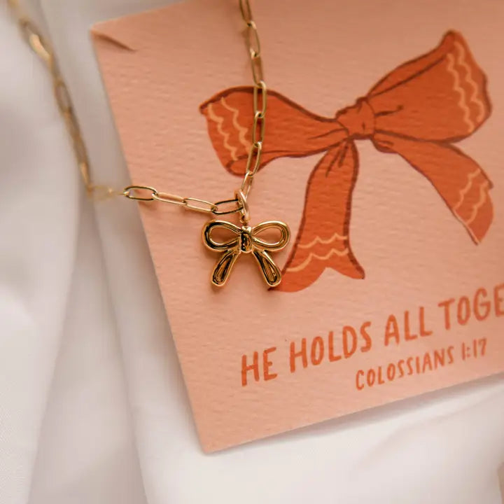 He Holds All Together Charm Necklace I Christian Jewelry