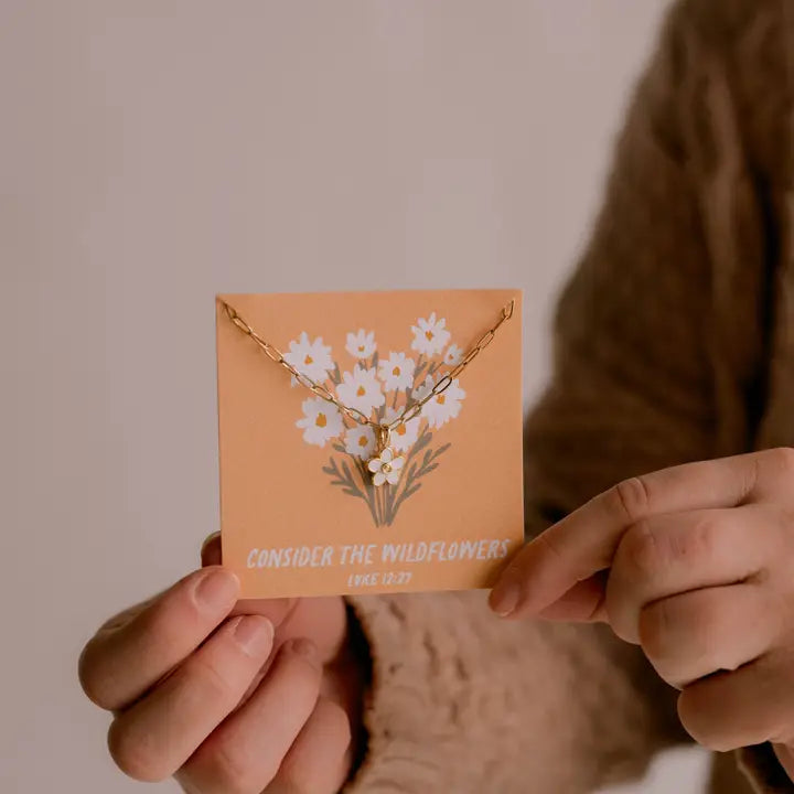 Consider the Wildflowers Charm Necklace I Christian Jewelry