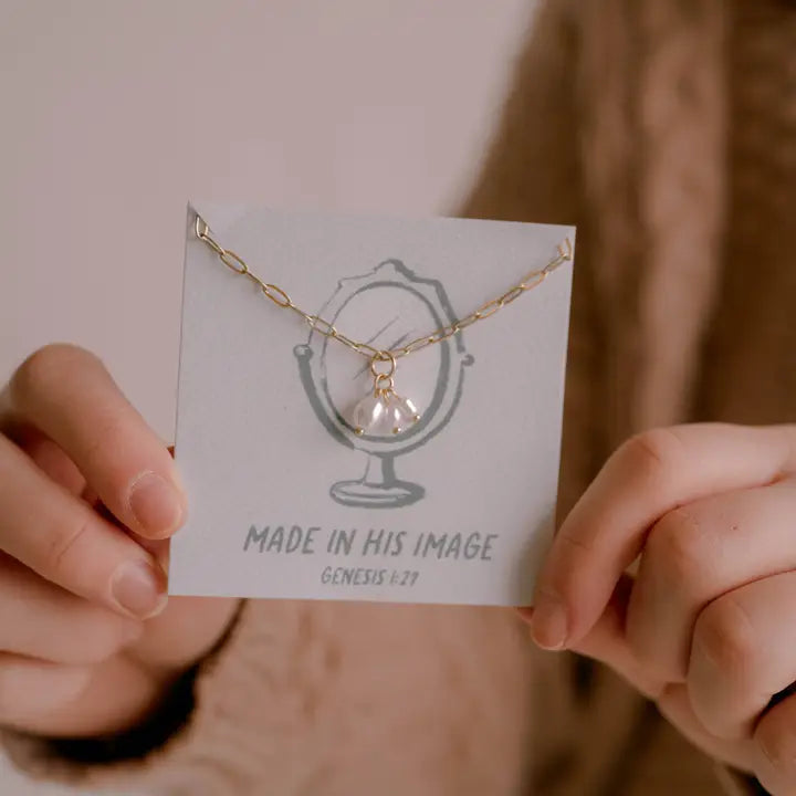 Made in His Image Charm Necklace I Christian Jewelry