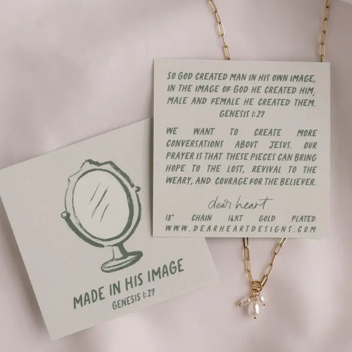 Made in His Image Charm Necklace I Christian Jewelry
